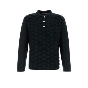 Namacheko Men Midnight Blue Wool Polo Shirt